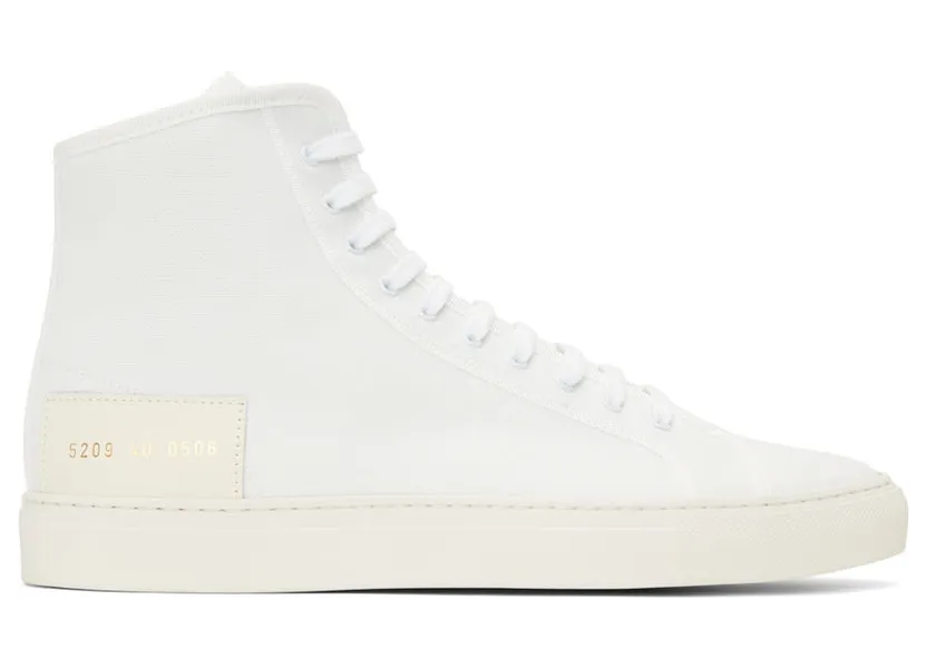 Common Projects White Recycled Nylon Tournament High Sneakers (5209)