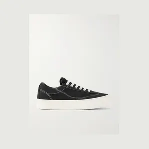 Omni Dellow Leather-Trimmed Distressed Drill Sneakers Black (OM01012)