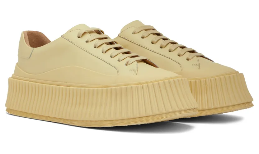 Jil Sander Yellow Oversize Low-Top Sneakers (JS32108A_15215) (4)