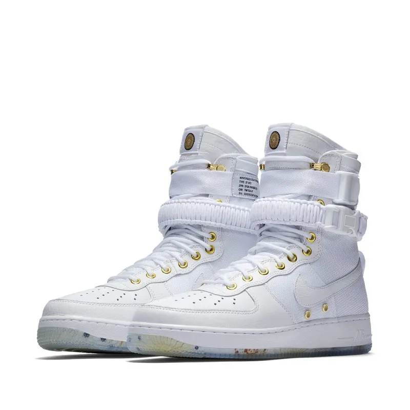 Nike SF Air Force 1 High Lunar New Year (2018) White/White-Metallic Gold (AO9385-100)