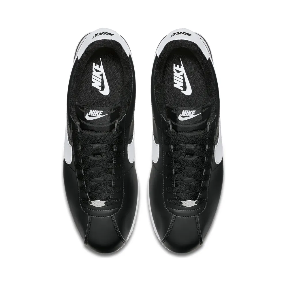 Nike Cortez Basic Black White Black/White-Metallic Silver (819719-012)