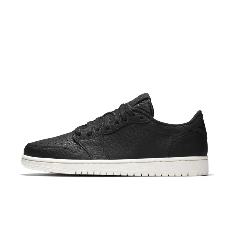 Jordan 1 Retro Low Swooshless Black Black/Black-Sail (848775-005)
