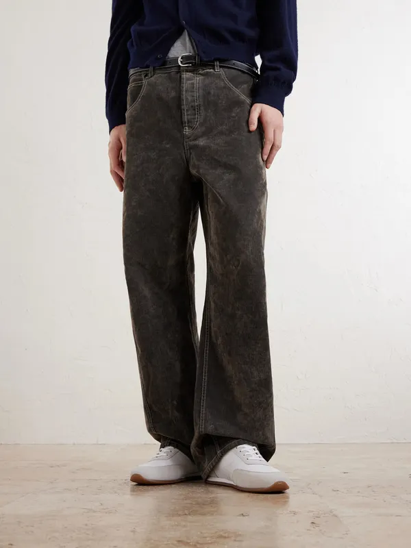 Mr P. Suede-Trimmed Leather Ms100001 / White Ma100001 (MPF261037)