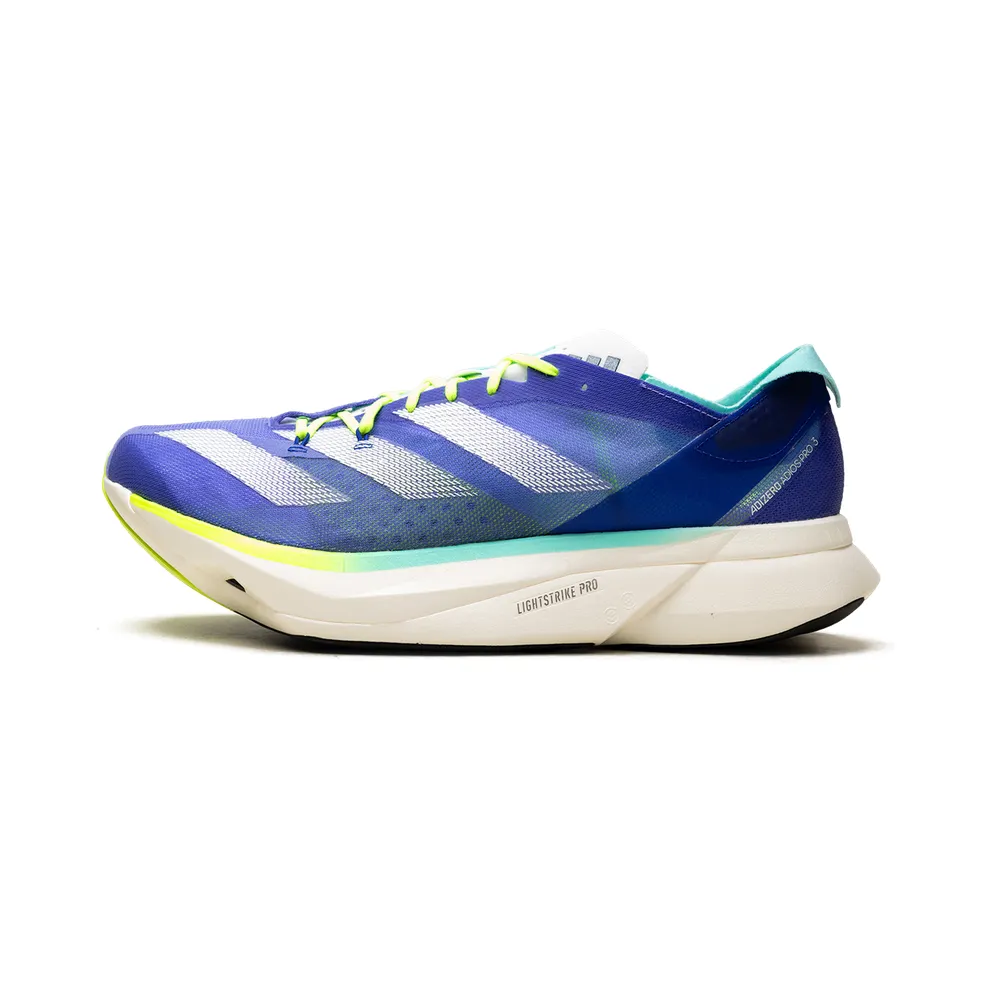Adidas ADIZERO ADIOS PRO 3 Cobalt Blue / Zero Metalic / Lucid Lemon (ID3635)