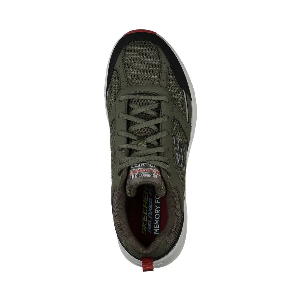 Skechers Relaxed Fit: Oak Canyon – Verketta – Olijf / Black – “Green” (51898 OLBK)
