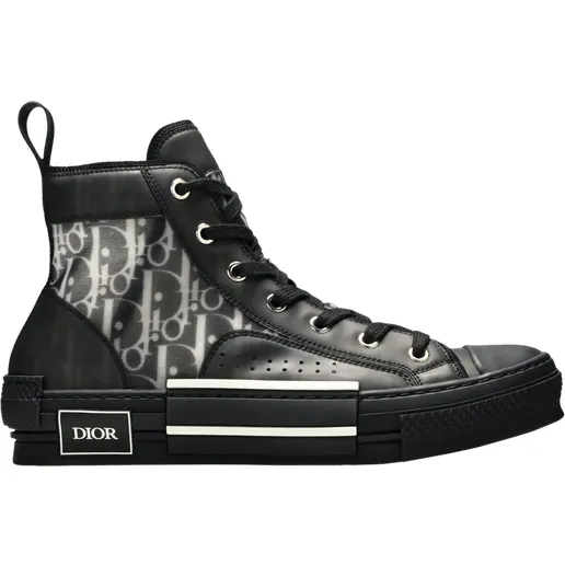 Dior B23 High Top Canvas Oblique Black
