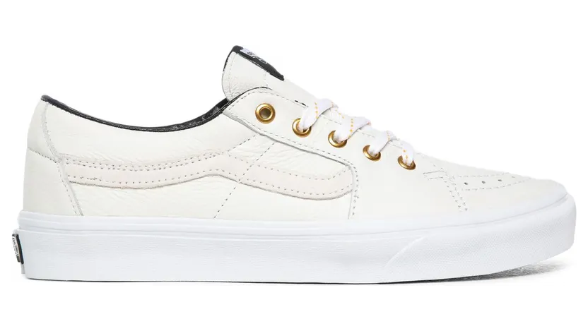 VANS Leren Sk8-low Schoenen (Wit)
