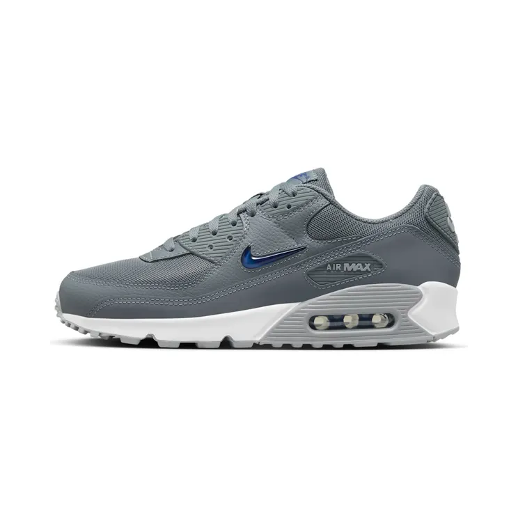 Nike Air Max 90 Jewel “Cool Grey / Light Smoke Grey / White / Deep Royal Blue” (FN8005-001)
