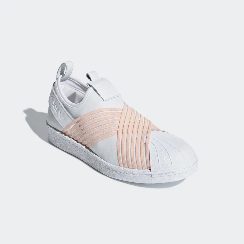 adidas Superstar Slip on White Orange (W) Footwear White/Clear Orange (D96704)