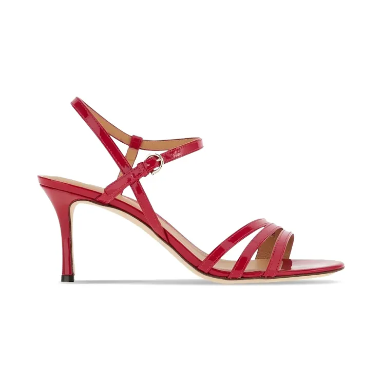 Ferragamo High-Shine Finish 70mm Sandals Red (01D850754033)