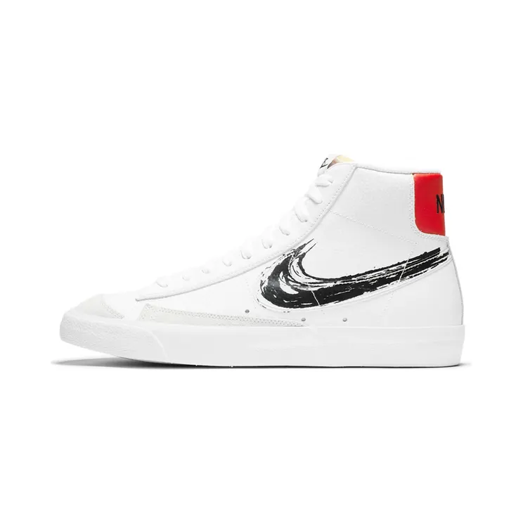 Nike Blazer Mid ’77 Vintage ‘Brushstroke Swoosh’ “White / University Red / Summit White / Black” (DC4838-100)