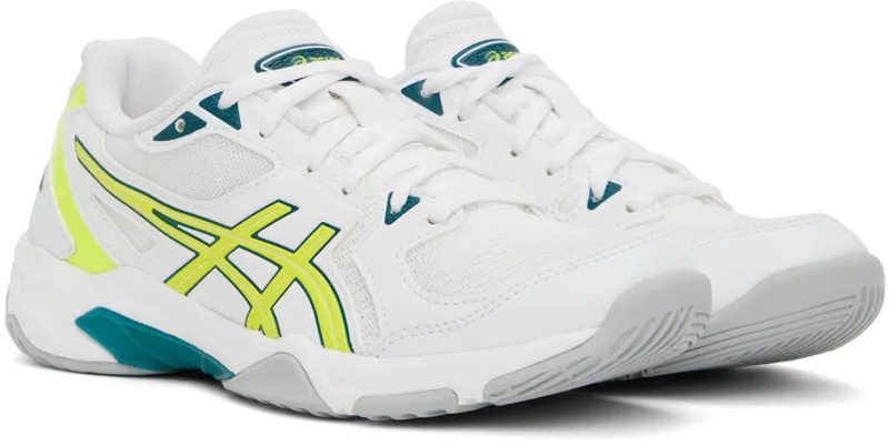 Asics White & Yellow Gel-Rocket 10 (1072A056.109)