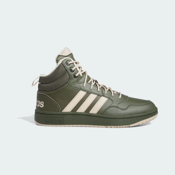Adidas Hoops 3.0 Mid Lifestyle Basketball Classic Winterschoenen Night Cargo / Clay Brown / Core Black (IH0163)