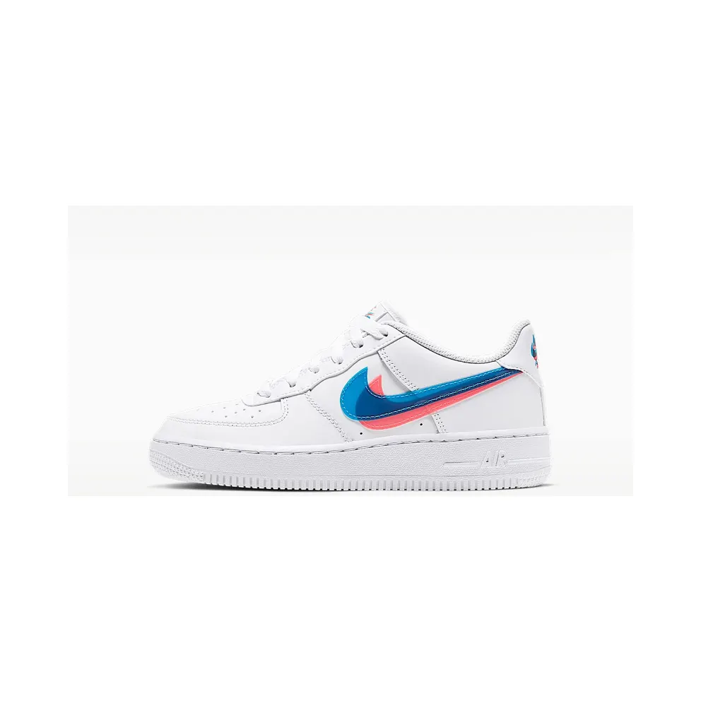 Nike Air Force 1 Low 3D Glasses (GS) White/Bright Crimson-Blue Hero (BV2551-100)