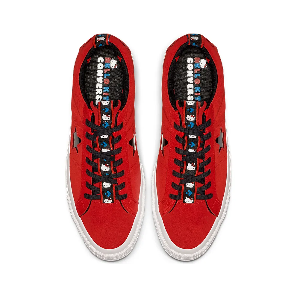 Converse One Star Ox Hello Kitty Fiery Red (W) Fiery Red/Black-White (163905C)