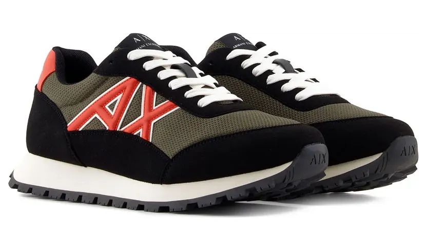 Armani Exchange Armani sneaker Black / Olive Night / Pu (XM001960AF19388MZ2575)