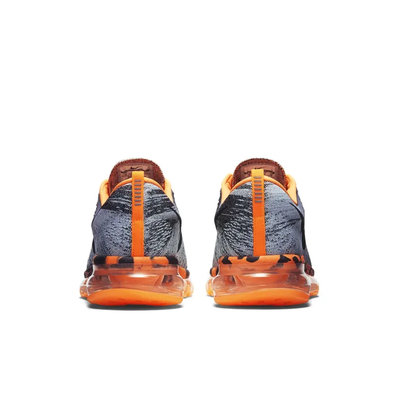 Nike Flyknit Max Wolf Grey Black Orange Wolf Grey/Black-Total Orange-Laser Orange (747361-008)