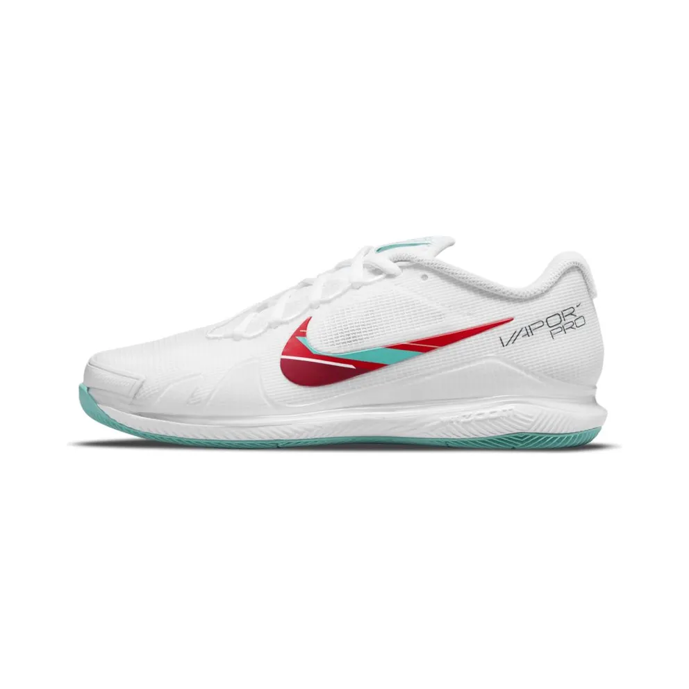 NikeCourt Air Zoom Vapor Pro Hardcourt “White / Habanero Red / Pomegranate / Washed Teal” (CZ0222-136)