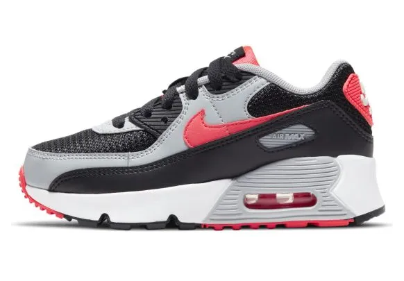 Nike Air Max 90 Black Radiant Red Wolf Grey (PS)