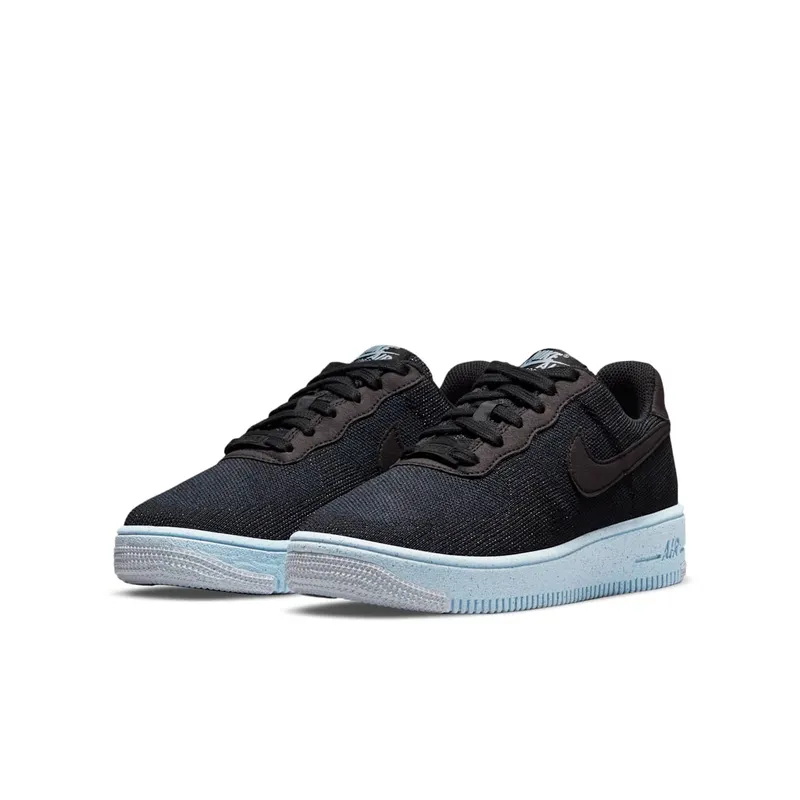 Nike Air Force 1 Crater Flyknit Black – “Black / Black / Chambray Blue” (DH3375-001)