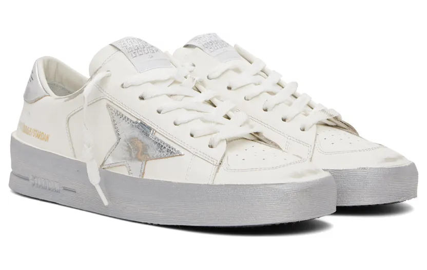 Golden Goose White & Silver Stardan Sneakers (GMF00128.F002187.80185) (4)