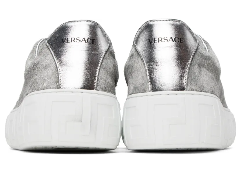 Versace Silver Greca Sneakers (DSU8404 1A04248) (2)