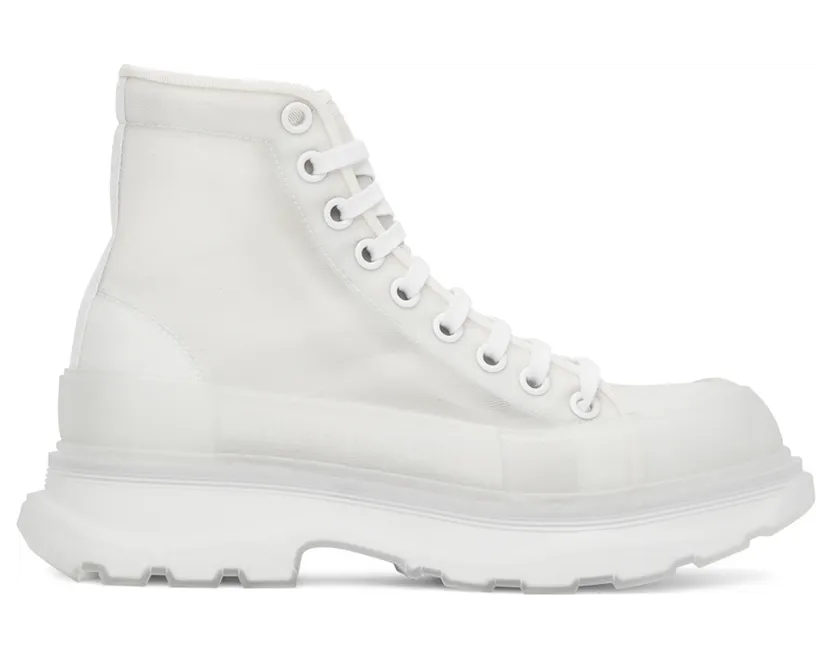 Alexander McQueen Off-White Mesh Tread Slick High Sneakers (662671W4Q31)
