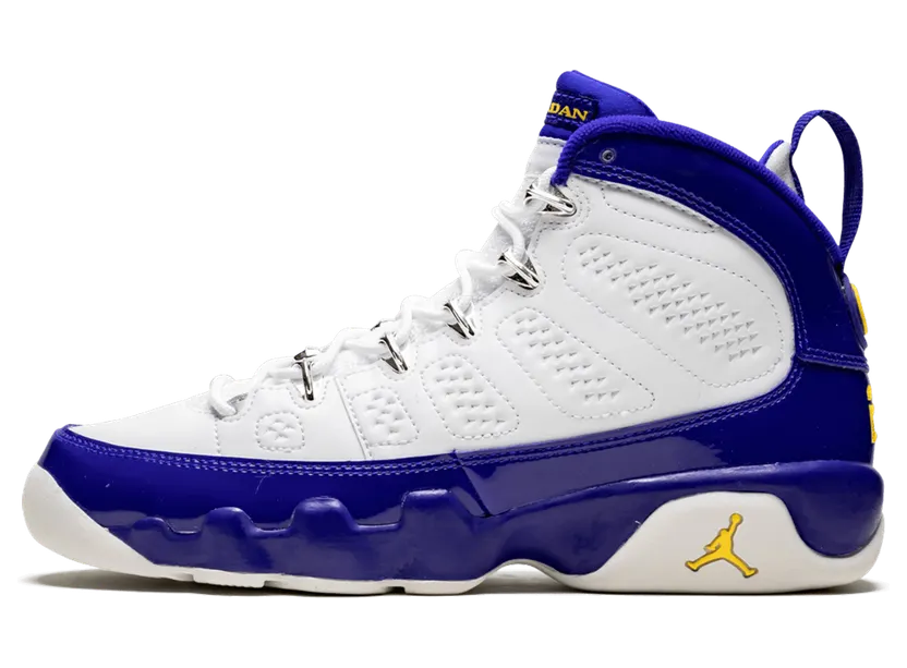 Air Jordan 9 Retro’Kobe’ BG White/Tour Yellow-Concord (302359-121)