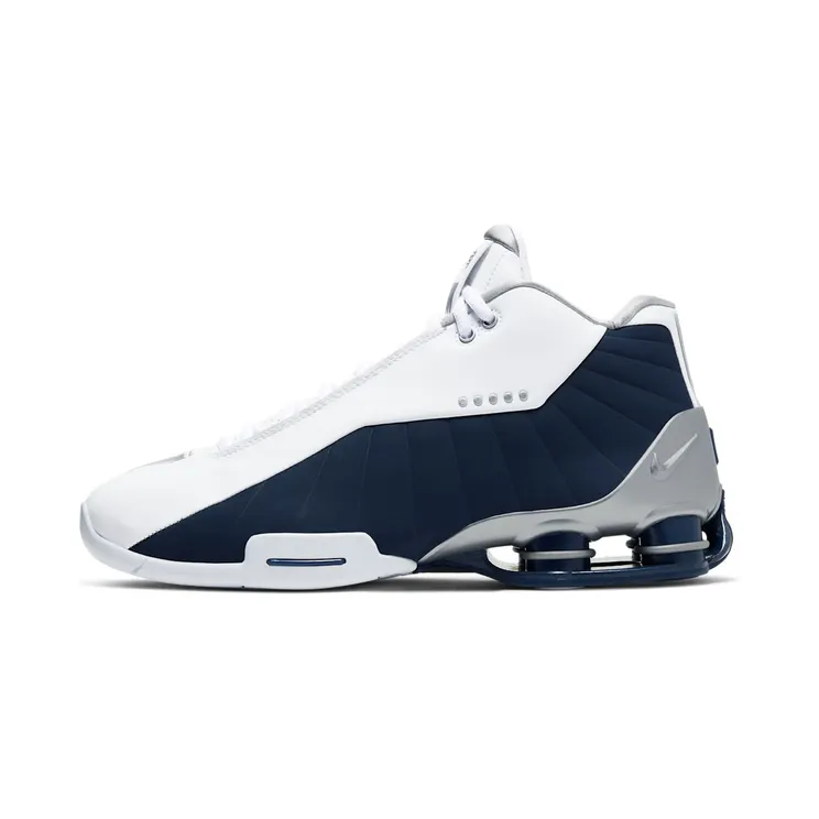 Nike Shox BB4 White Silver Navy