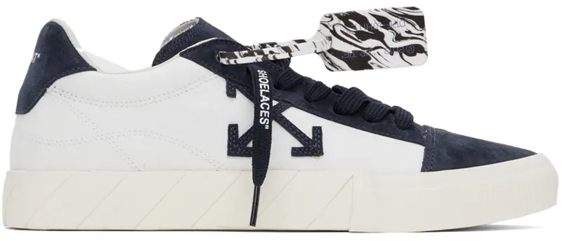 Off-White White & Navy Vulcanized (OWIA178F21FAB0030146)