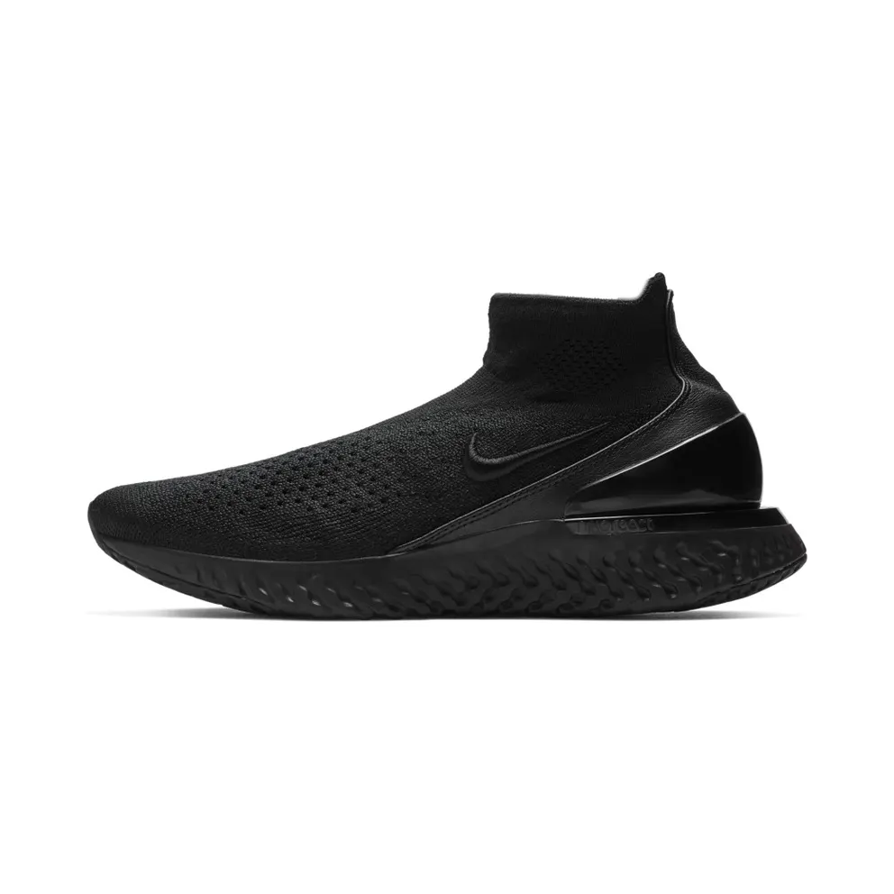 Nike Rise React Flyknit Triple Black Black/Black-White (AV5554-003)