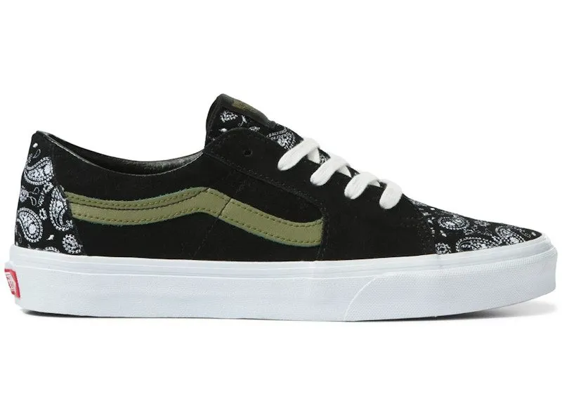 Vans Sk8-Low Paisley Suede Black Green (VN0A5KXDBLK)
