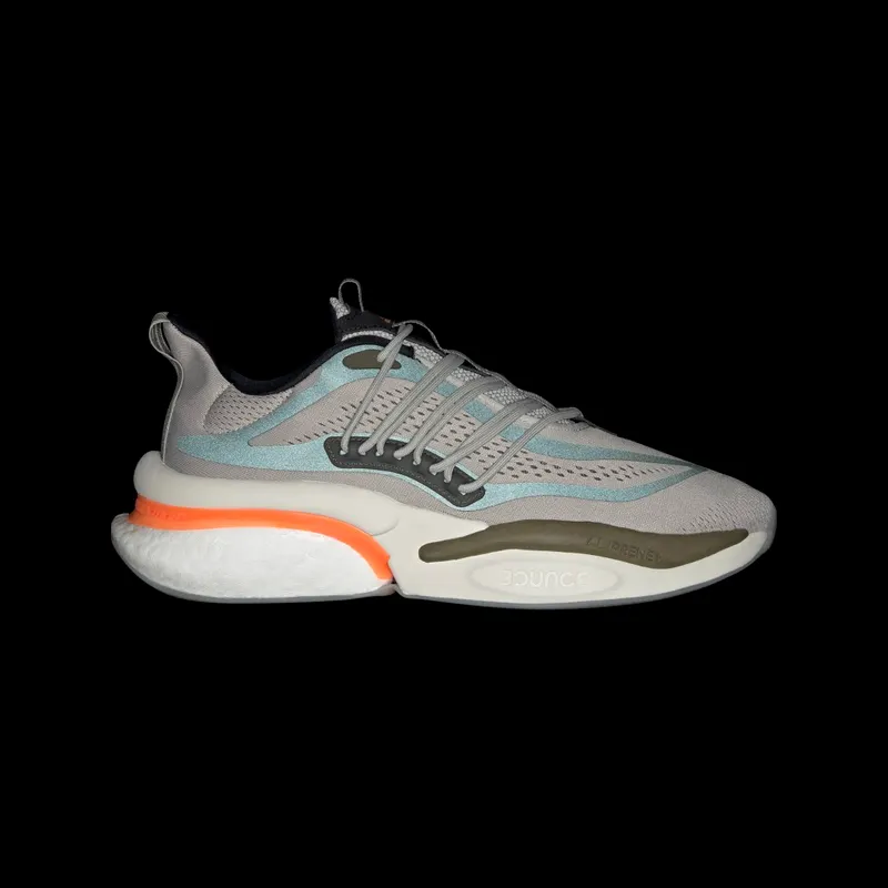 Adidas Alphaboost V1 Sustainable BOOST Lifestyle Running Metal Grey / Screaming Orange / Olive Strata (HP2763)