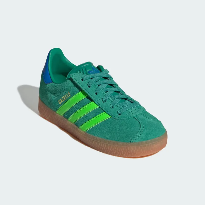 Adidas Gazelle Comfort Closure with Elastische Veters Kids Semi Court Green / Solar Green / Blue Bird (JQ7835)