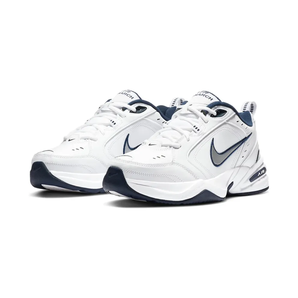 Nike Air Monarch IV White Navy White/Metallic Silver (415445-102)