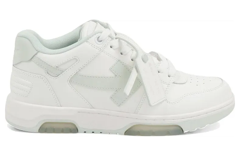 OFF-WHITE Out Of Office OOO Low Tops White Green Mint (OMIA189F24LEA0020151)
