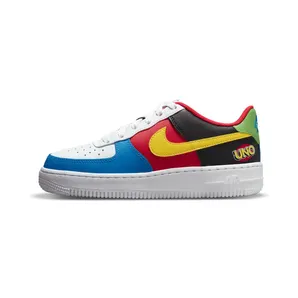 UNO x Nike Air Force 1 Low GS 50th Anniversary “White / University Red / Game Royal / University Gold” (DO6634-100)