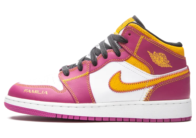 Air Jordan 1 GS Dia de Muertos White/Fuchsia/Orange/Black (DC0500-100)