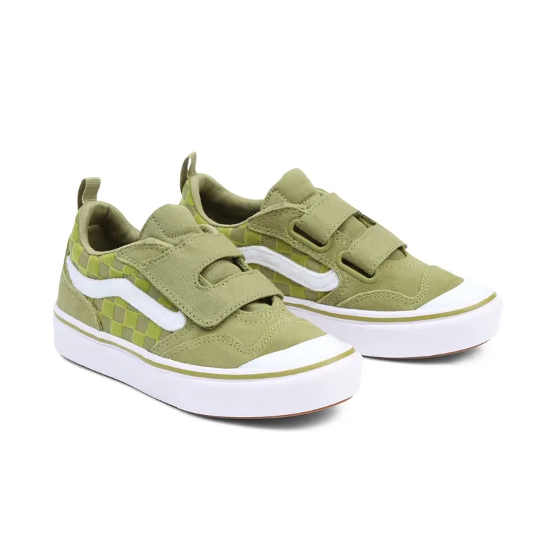 VANS Comfycush New Skool Velcro Kids’ Shoes Green (VN0A4U1POLV)
