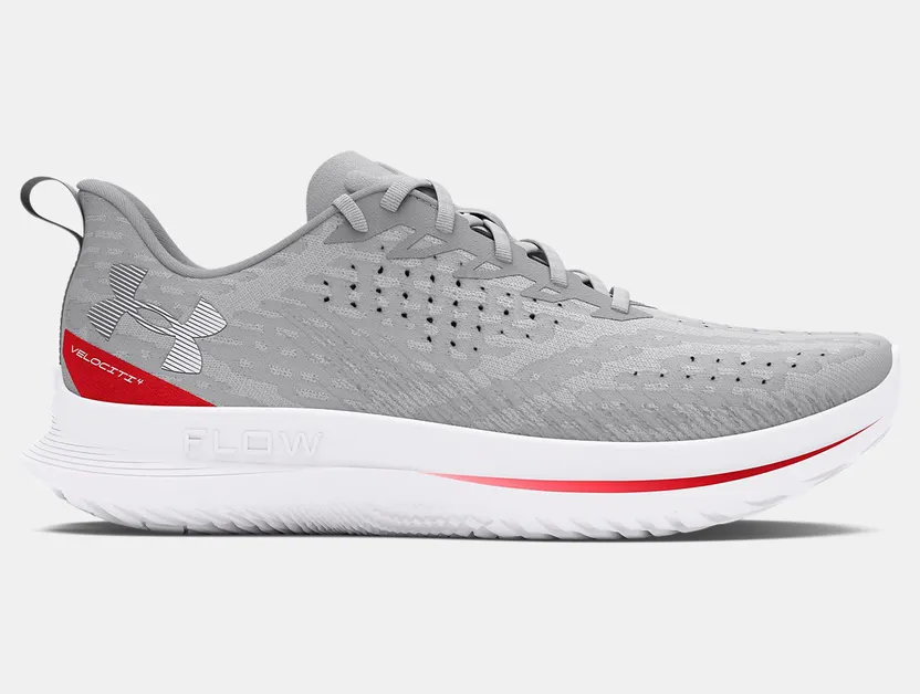 Under Armour Flow Velociti 4 Halo Grey Racer Red (3027585-104)