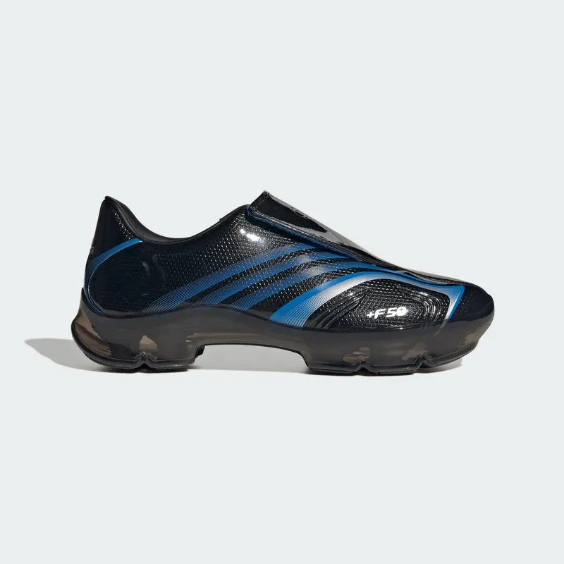 Adidas F50 WALKABLE Shoes Core Black / Lucid Ray Blue / Silver Metallic (KH6569)