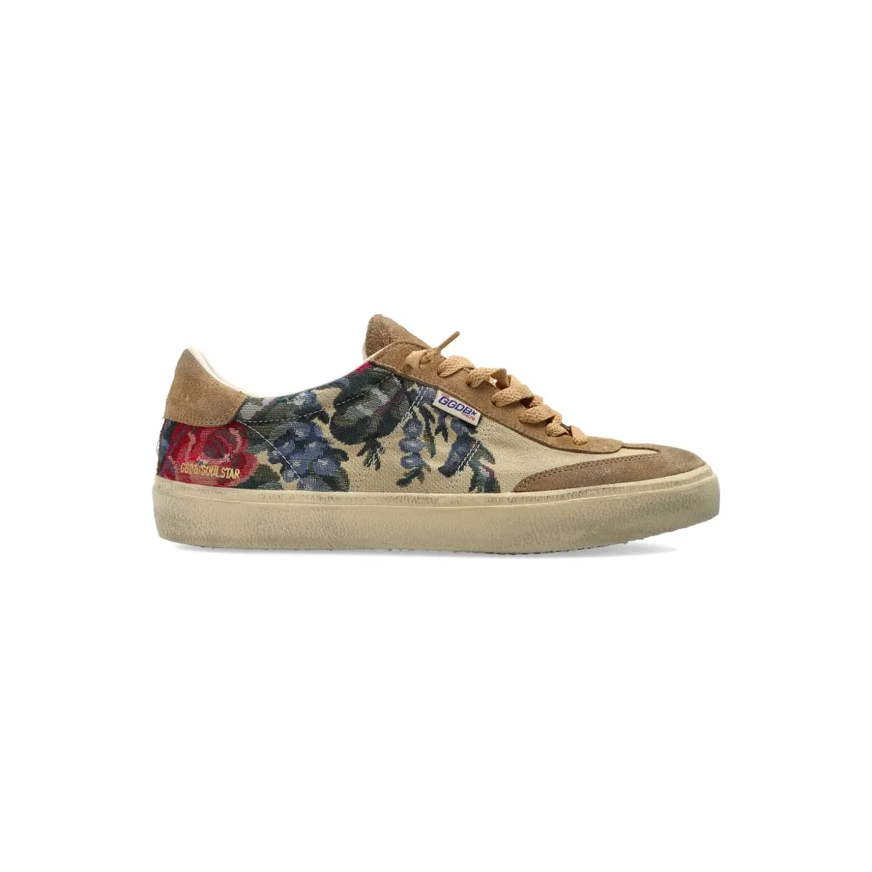 Golden Goose Leren sneakers met bloemenprint – Beige (GMF00464F008076)