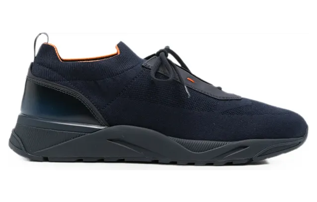 Santoni Flin Knit Leather-trim “Blue” (MBIO21601NOTN HODU61)