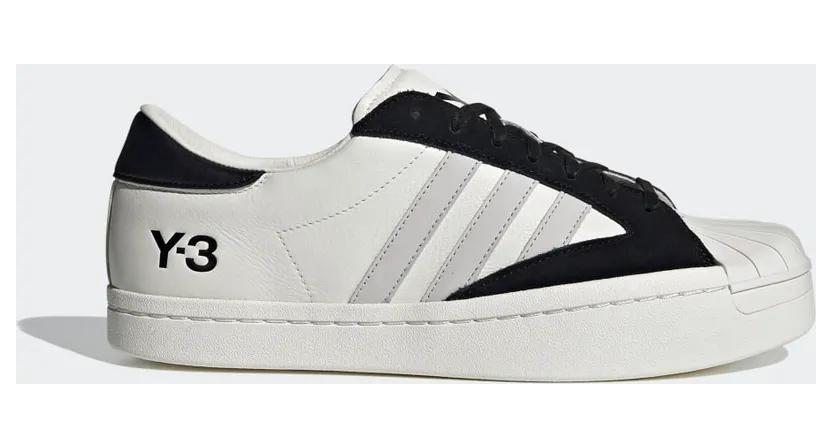 Y-3 White and Black Yohji Star Sneakers (H02579)
