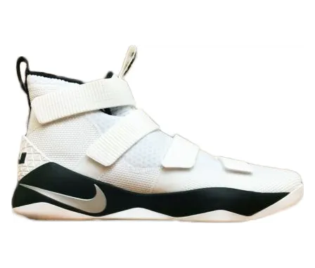 Nike LeBron Soldier 11 White Metallic Silver Black (943155-106)