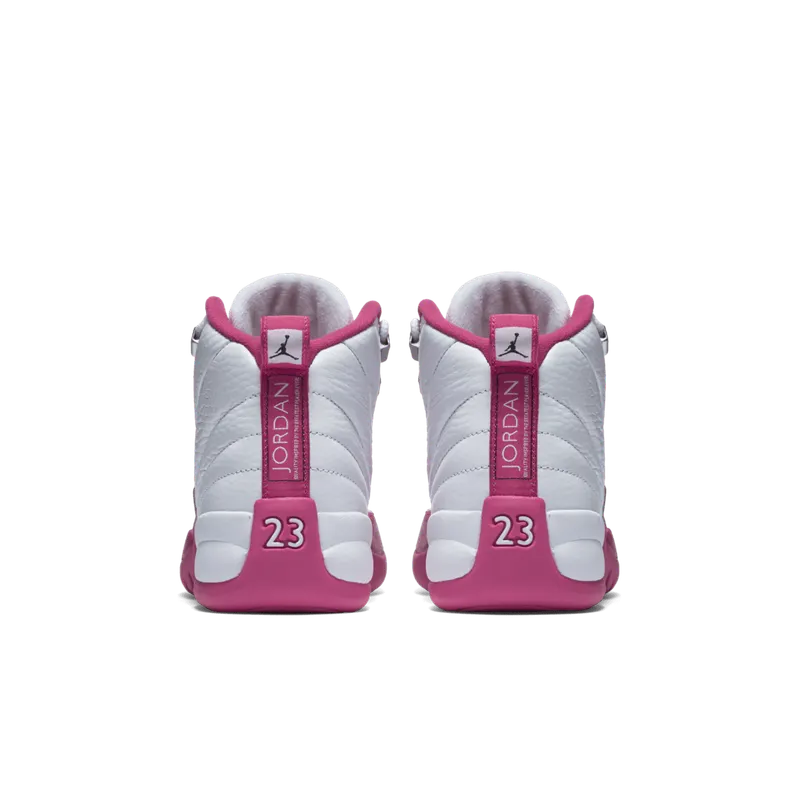 Jordan 12 Retro Dynamic Pink (GS) White/Vivid Pink-Metallic Silver (510815-109)