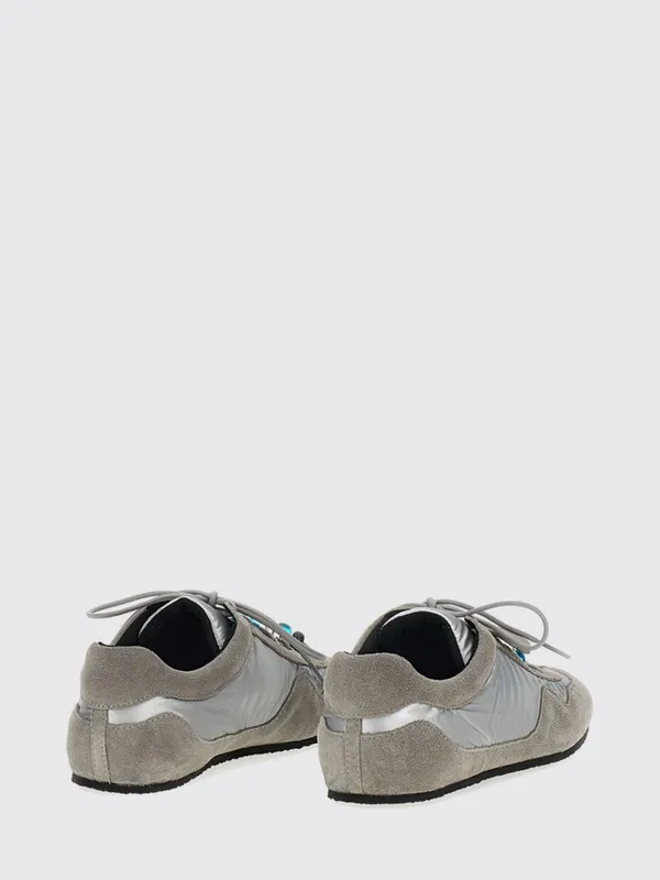 Cecilie Bahnsen Blaise Suede And Nylon With Beads Silver (25FTW30003LIGHTGREYSILVER)