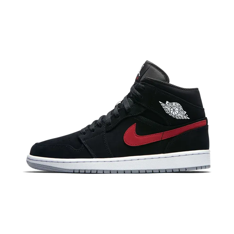 Air Jordan 1 Mid Black Red (554724-065)