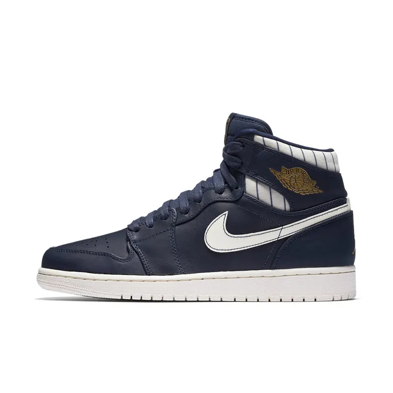 Jordan 1 Retro Jeter RE2PECT Midnight Navy/Metallic Gold-Sail (715854-402)