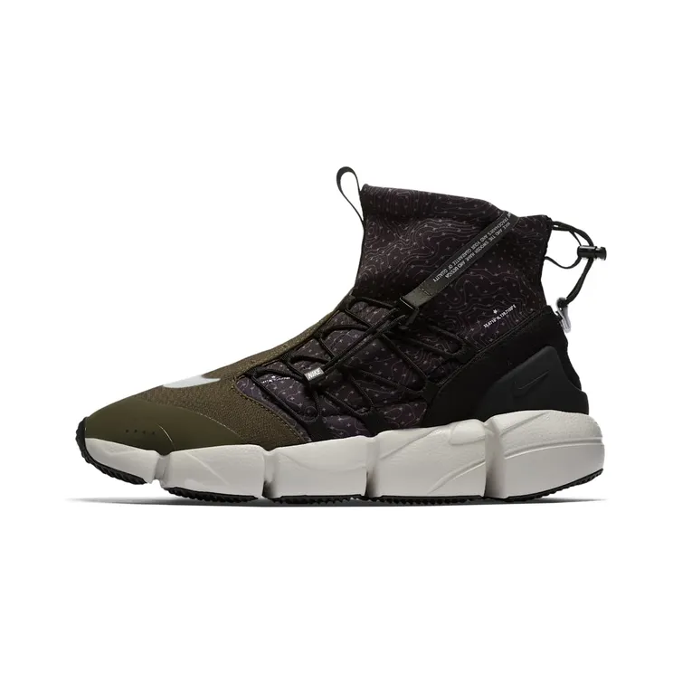 Nike Air Footscape Mid Utility “Black / Cargo Khaki / Light Bone / White” (924455-001)